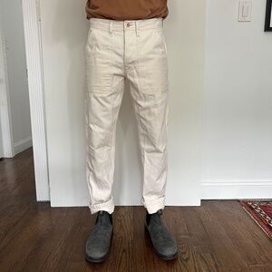 COPY - Wallace & Barnes, J.Crew   Painter Camp Pant in Off-White